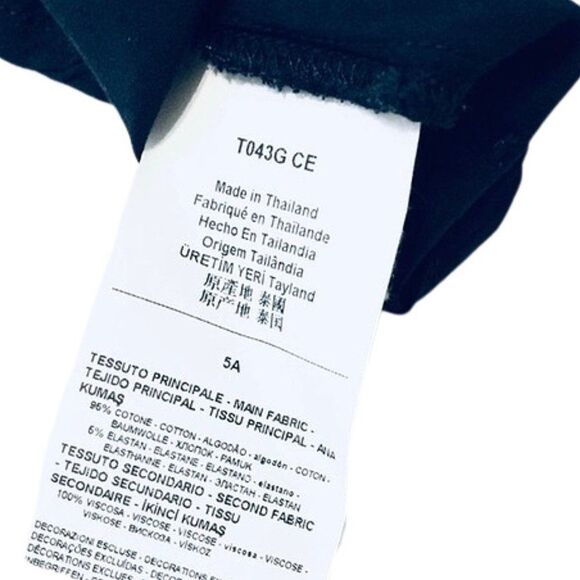 Armani Junior Heart Print Navy Blue High Low Dress - Picture 3 of 4